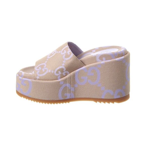 Gucci Jumbo GG Canvas Platform Sandal - Picture 2 of 5